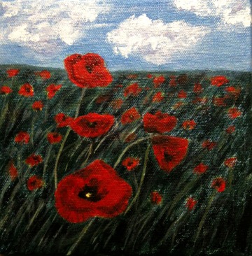 2013-38 Remember, Acrylic on Canvas, 6x6 ins, Copyright Wendie Donabie 