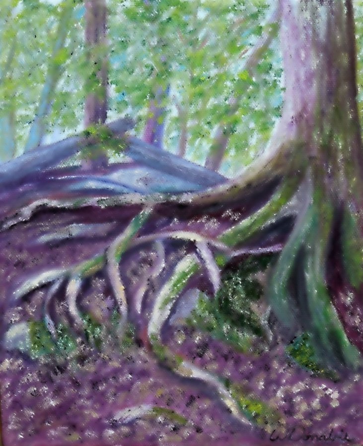 2014-2 Firmly Rooted - Enchantment #3, Oil on Canvas, 10 x 8 inches, Copyright Wendie Donabie 2014